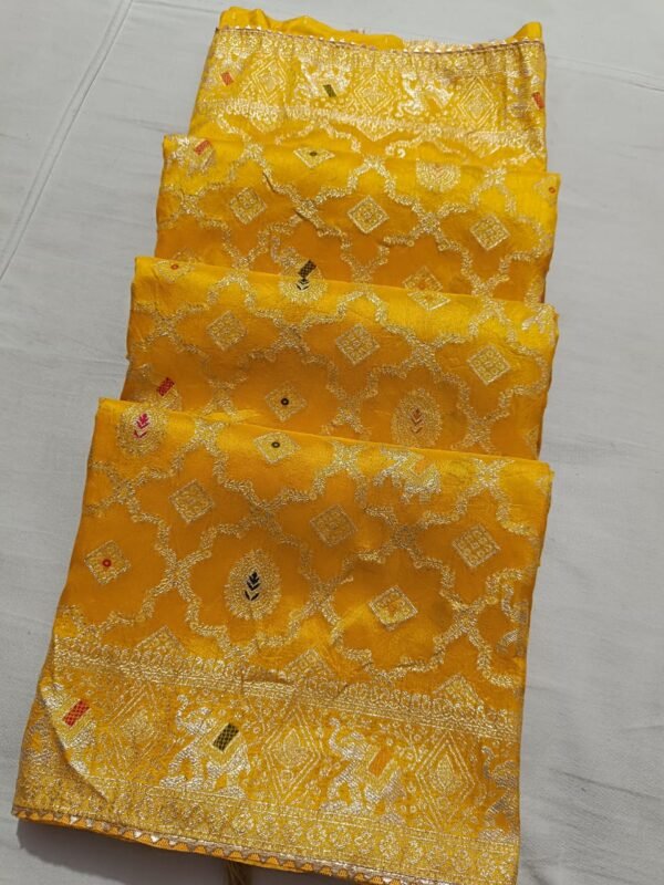 Russian Dola Fabric with Beautiful Mx  Meena Zari